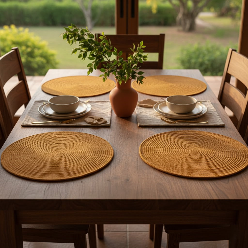 Individual Redondo en Cordón de Algodón "Unidad"