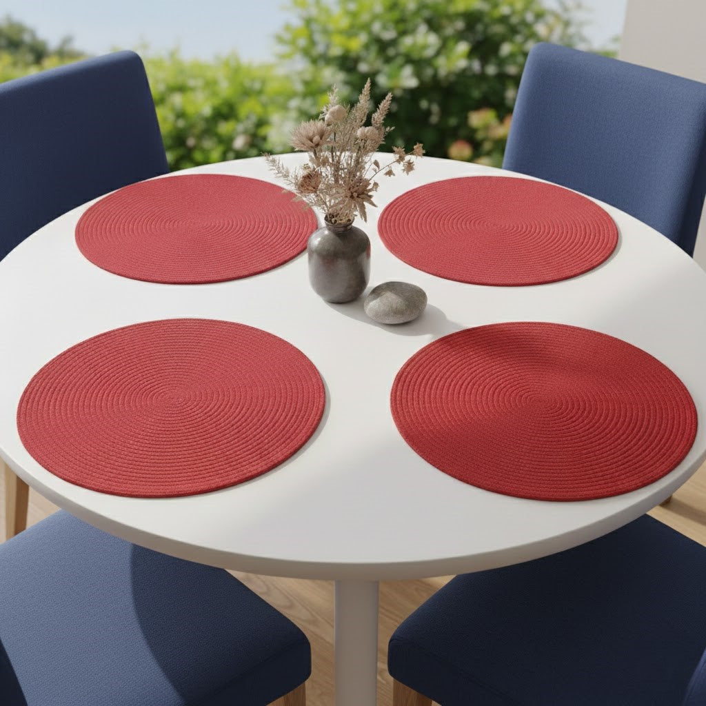 Individual Redondo en Cordón de Algodón "Unidad"