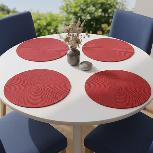 Individual Redondo en Cordón de Algodón "Unidad"